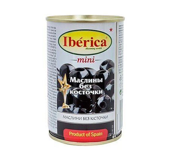 Маслины Iberica мини б/к 300г ключ ж/б купить с доставкой в Канске