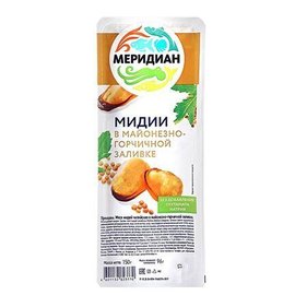 Фото товара Мидии Меридиан в майонезно-горчичной заливке 150г