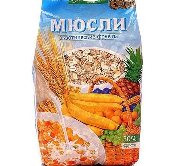 Мюсли Будьте здоровы 400г экзотические фрукты купить с доставкой в Канске