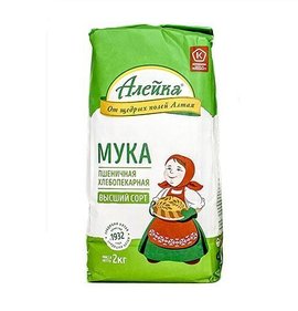 Фото товара Мука Алейка 2кг пшеничная в/с