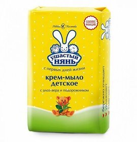 Фото товара Мыло крем детское Ушастый нянь с алое вера и подорожник 90г