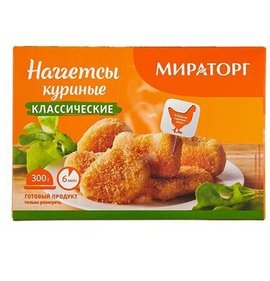 Фото товара Наггетсы Мираторг куриные Классические 300г