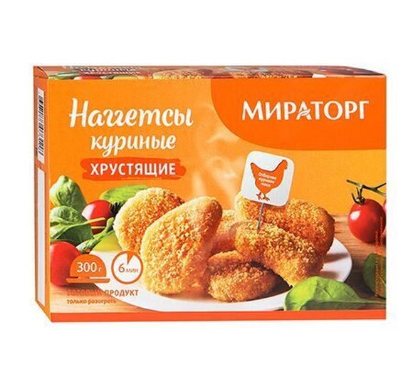Наггетсы Мираторг куриные хрустящие 300г купить с доставкой в Канске