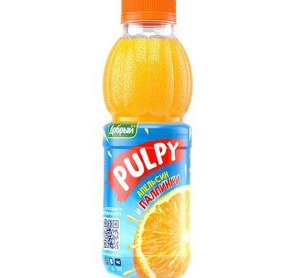 Напиток Добрый Pulpy апельсин 0.9л купить с доставкой в Канске