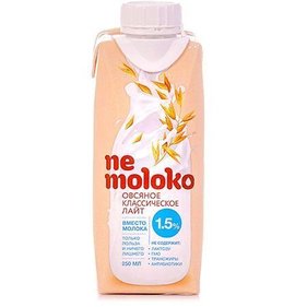 Фото товара Напиток овсяный Ne moloko Классический Лайт 1.5% 0.25л