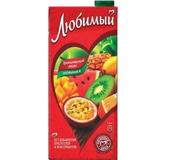 Нектар Любимый Тропический микс 0,95 л купить с доставкой в Канске
