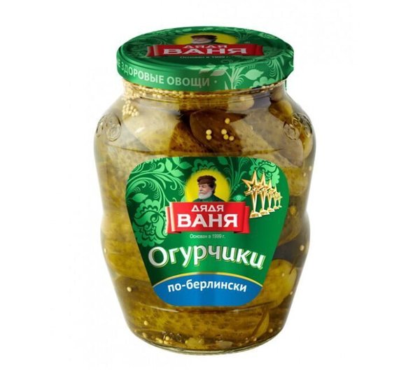 Огурчики Дядя Ваня маринованные по берлински 680г купить с доставкой в Канске