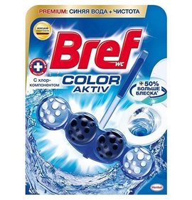 Фото товара Освежитель для унитаза Bref Color Active Хлор 50г