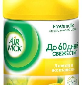 Фото товара Освежитель воздуха Airwick Лимон и Женьшень см бл 250мл///