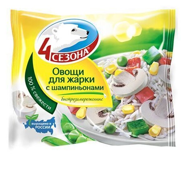 Овощи для жарки с шампиньонами 4 Сезона 400г купить с доставкой в Канске