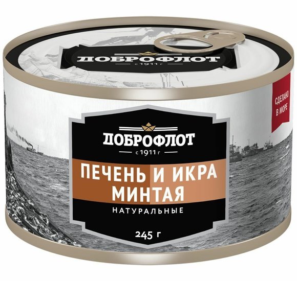 Печень и икра минтая Доброфлот 245г купить с доставкой в Канске