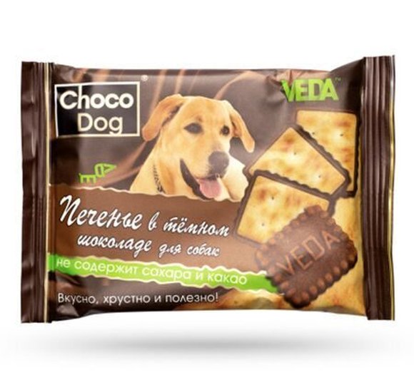 Печенье для собак 30г Choco Dog в темном шоколаде купить с доставкой в Канске
