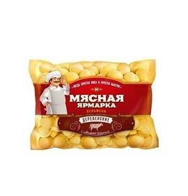 Фото товара Пельмени Сибирский Гурман Мясная ярмарка Деревенские ручной лепки 900г