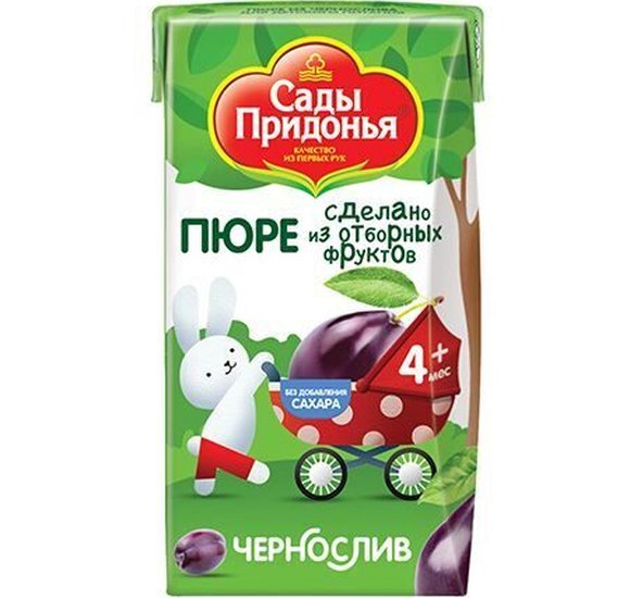 Пюре Сады Придонья Чернослив 125г купить с доставкой в Канске