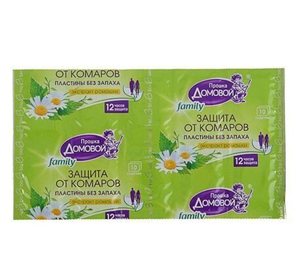 Пластины Домовой от комаров б/запаха 10шт купить с доставкой в Канске