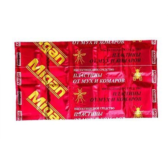 Пластины Миган Super от мух и комаров красн 10шт купить с доставкой в Канске