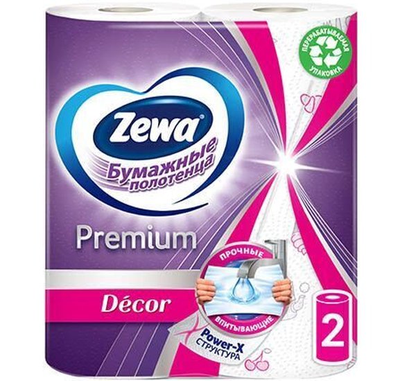 Полотенце бумажное Zewa Premium 2сл 2шт купить с доставкой в Канске