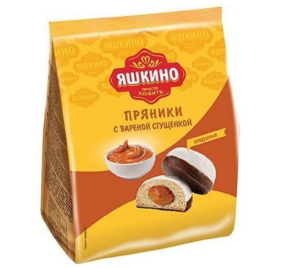 Пряники Яшкино 350г с вареной сгущенкой купить с доставкой в Канске