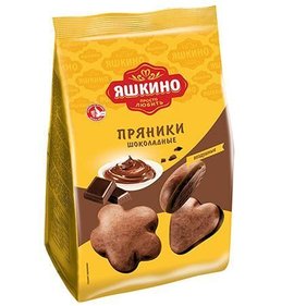 Фото товара Пряники Яшкино 350г шоколадный