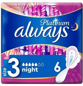 Фото товара Прокладки Always Ultra Platinum Night Single 6шт