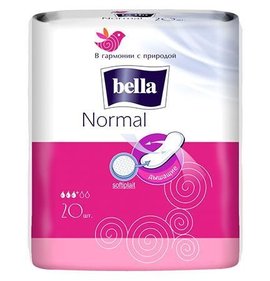 Фото товара Прокладки Bella Normal softiplait air белая линия 20шт