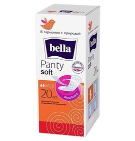 Фото товара Прокладки ежед Bella Panty Soft dео fresh 20шт белая линия///