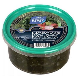 Фото товара Салат из морской капусты Балтийский берег Витаминный 400г