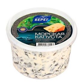 Фото товара Салат из морской капусты Балтийский берег в сырном соусе 250г