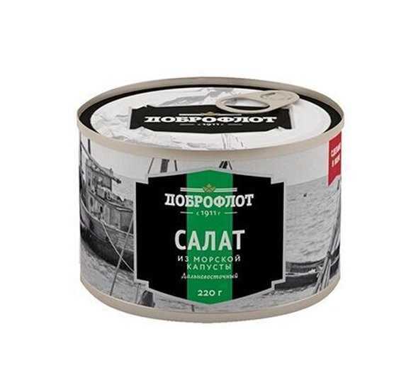 Салат из морской капусты Доброфлот Дальневосточный 220г купить с доставкой в Канске
