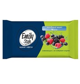 Фото товара Салфетки влажные Emily style Ягодный микс 15шт