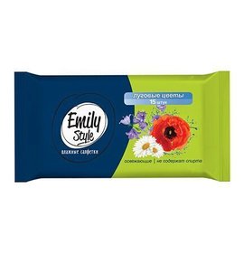 Фото товара Салфетки влажные Emily style Луговые цветы 15шт