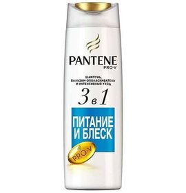 Фото товара Шампунь Pantene 360мл Питание и блеск 3в1