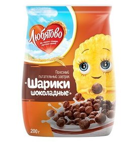 Фото товара Шарики Любятово шоколадные 200г