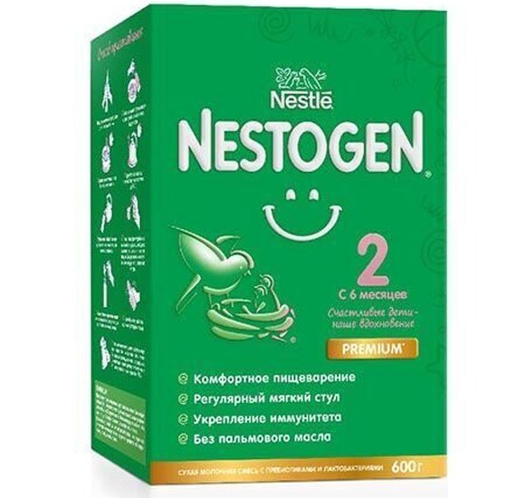 Смесь Nestle Nestogen 2 с 6 месяцев 600г купить с доставкой в Канске