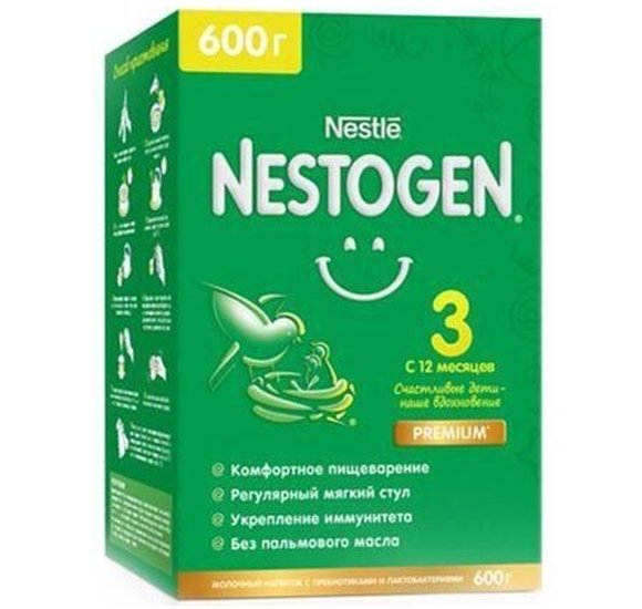 Смесь Nestlle NESTOGEN 3 молочная с пребиотиками 600г купить с доставкой в Канске
