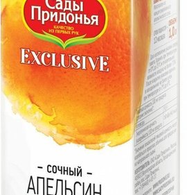 Фото товара Сок Сады Придонья EXCLUSIVE Сочный апельсин 1л