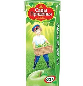 Фото товара Сок Сады Придонья Яблоко зеленое 200 мл