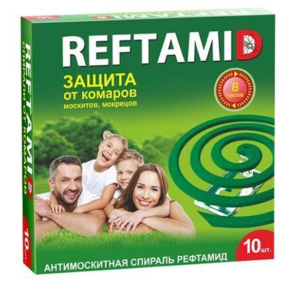 Спираль Рефтамид от комаров 10шт купить с доставкой в Канске