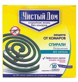 Фото товара Спирали Чистый Дом защита от комаров бездымные 10шт