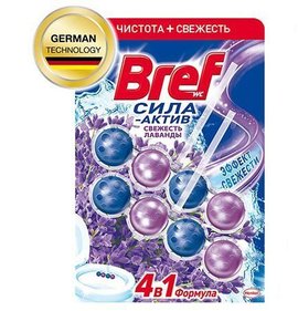 Фото товара Средство чистящее для унитаза Bref Сила Актив Лаванда 2*50г