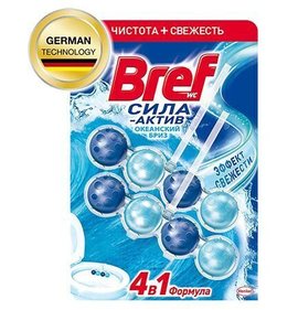 Фото товара Средство чистящее для унитаза Bref Сила Актив Океан 2*50г
