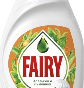 Фото товара Средство для мытья посуды Fairy 450мл Апельсин и лимонник//*