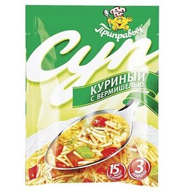 Фото товара Суп Приправыч Куриный с вермишелью 60г