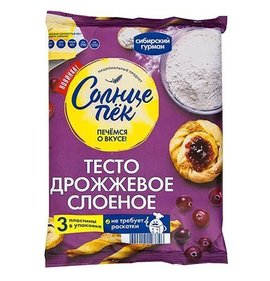 Фото товара Тесто Сибирский Гурман Солнцепек дрожжевое 555г
