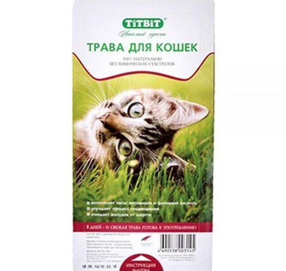 Трава для кошек Titbit Овес купить с доставкой в Канске