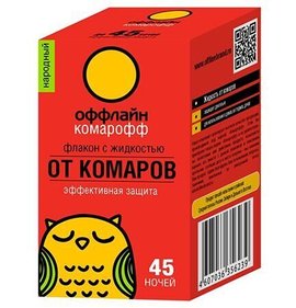 Фото товара Жидкость для электрофумигатора Комарофф 45 ночей Народный 30мл