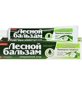 Фото товара Зубная паста Лесной бальзам С экстрактами Алоэ-вера и Белого чая 75мл